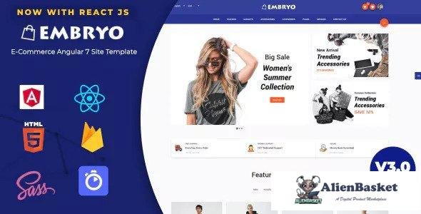 13594 Embryo - Angular 7 Material Design eCommerce Template | React JS 