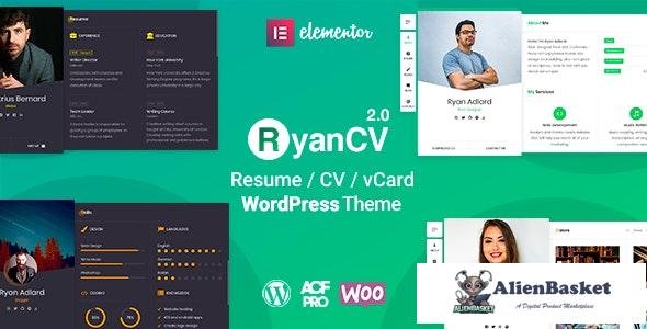 26041 RyanCV v2.0.7 - Resume/CV/vCard Theme 