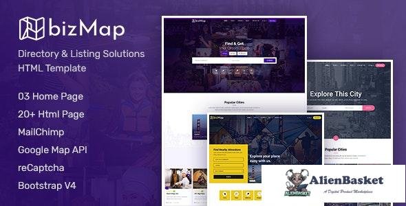 26650 BizMap v1.0 - Business Directory Listing HTML Template 