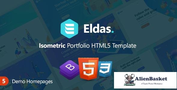 13229 Eldas - Isometric Portfolio HTML5 Template 