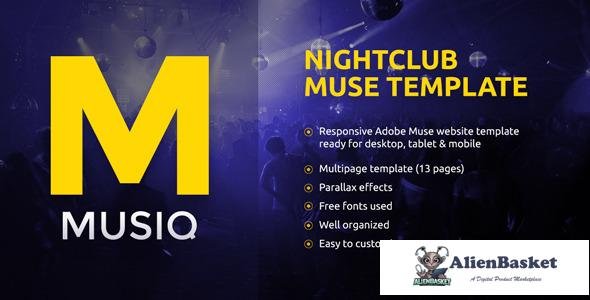 12625 Musiq – Nightclub / Discotheque / DJ Bar Website Muse Template 