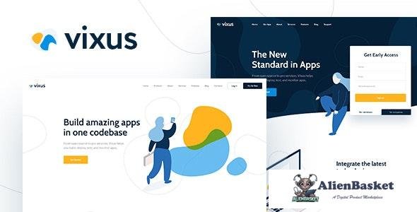 18874 Vixus v1.0.3 - Startup & Mobile App WordPress Landing Page Theme 