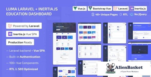 23460 Luma v1.0.1 - Laravel LMS & Vue Education Admin Dashboard Template 