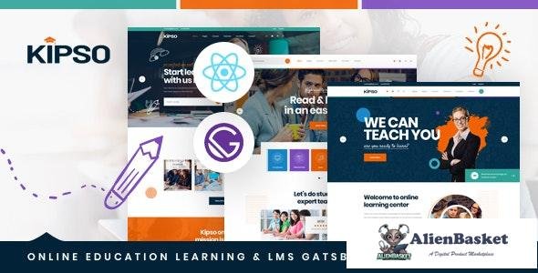 23909 Kipso v1.0 - Gatsby React Online Education Learning & LMS Template 
