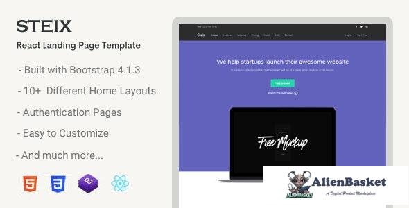 18014 Steix React v1.0 - Landing Page Template 