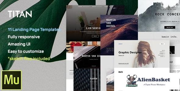 19180 Titan v1.0 - Responsive Muse Templates for Landing Page + Gallery Widgets 