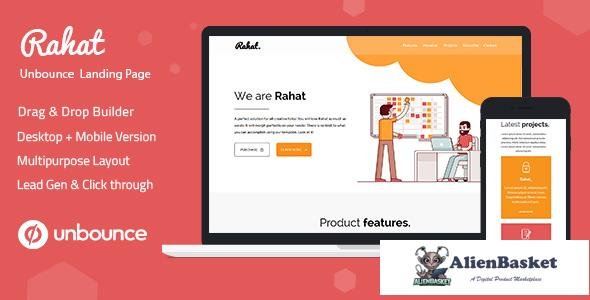 10637 Rahat - Minimal Unbounce Landing Page Template 