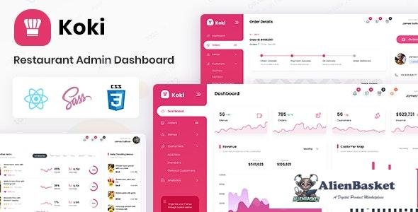 26748 Koki v1.0 - Restaurant Food React Admin Dashboard Template 