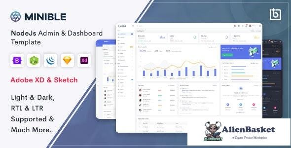 26210 Minible v1.0 - Node.js Admin & Dashboard Template 