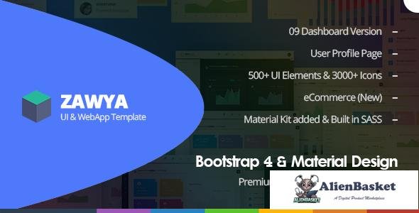 12403 Zawya - Bootstrap 4 & Material Design Premium Admin Dashboard Template 