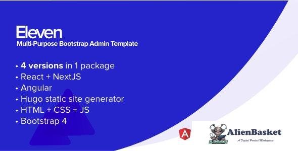 23843 Eleven v1.0 - Multi-Purpose Bootstrap Admin Template 