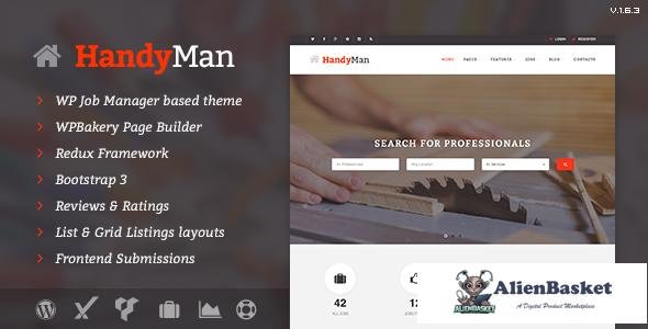 12609 Handyman v1.6.3 - Job Board WordPress Theme 