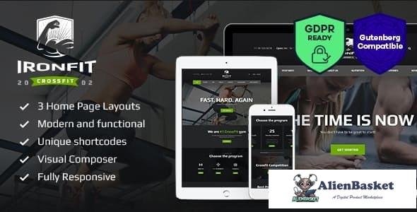 17409 Ironfit v1.5 - Fitness, Gym and Crossfit WordPress Theme 
