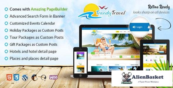 37687 Trendy Travel v5.9 - Multipurpose Tour Package WP Theme 