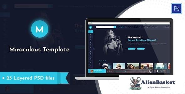 14706 Miraculous - Music Station PSD Template 