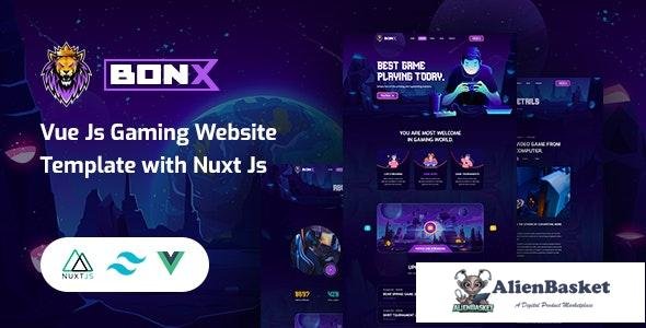 29176 Bonx v1.0 - Vue Js Gaming Website Template with Nuxt Js 