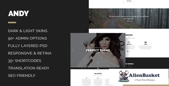 10654 Andy – Elegant Creative Minimal One Page Template 
