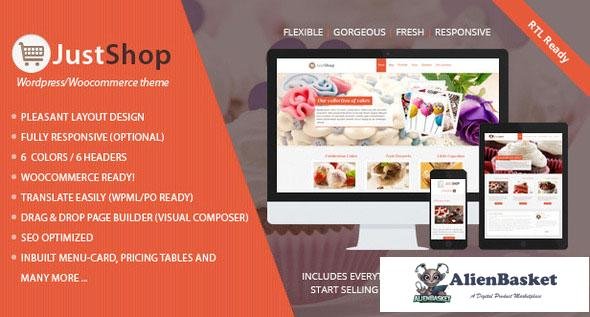 11598 Justshop v8.4 - Cake Bakery Restaurant WordPress Theme 