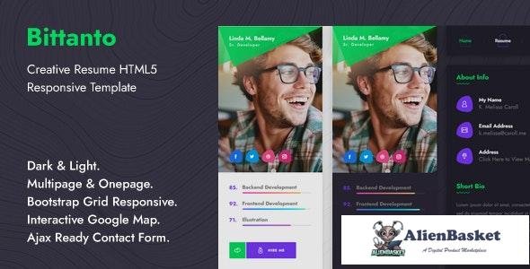 27342 Bittanto v1.0 - Creative Resume HTML5 Responsive Template 