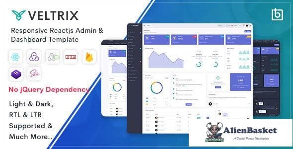 26602 Veltrix v1.0 - React Js Admin & Dashboard Template 