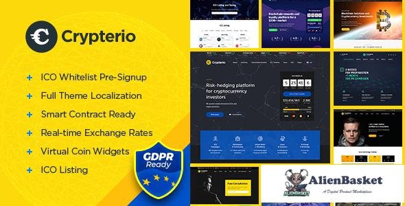 36490 Crypterio v2.4.6 - ICO and Cryptocurrency WordPress Theme 