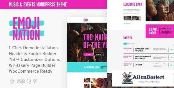 23633 EmojiNation v1.0.1 - Night Club & Concert Event WordPress Theme 