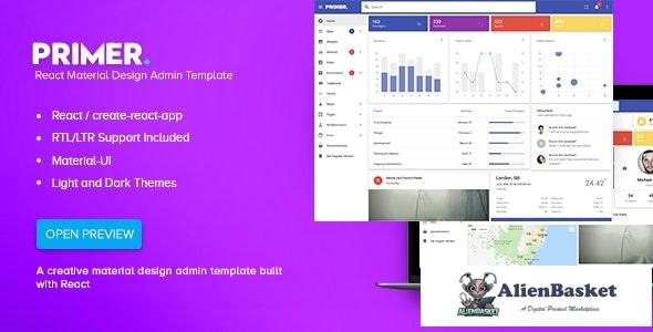 19936 Primer v1.1.0 - React Material Design Admin Template 