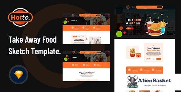 24753 Hotte v1.0 - Take Away Food Sketch Template 