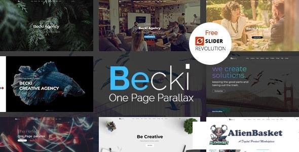 26462 Becki v1.0 - Creative Parallax One Page HTML Template 