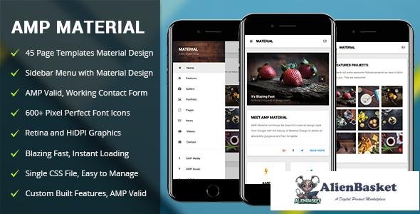 11463 AMP Material - Mobile Google AMP Template 