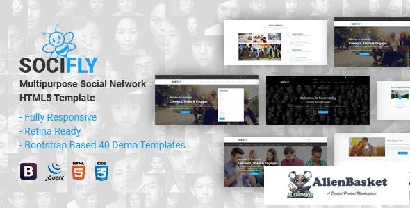 12219 SociFly v1.0 - Multipurpose Social Network HTML5 Template 
