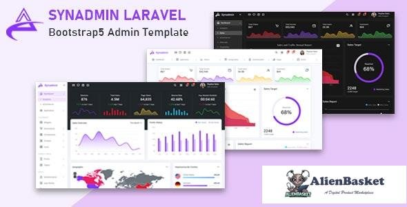 27760 Synadmin v1.0 - Laravel 8 + Bootstrap 5 Admin Template 