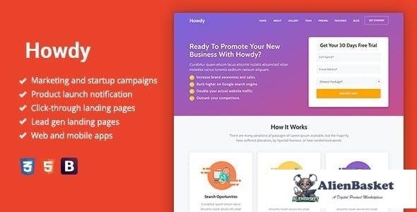 17444 Howdy v1.0.2 - Multipurpose High-Converting Landing Page WordPress Theme 