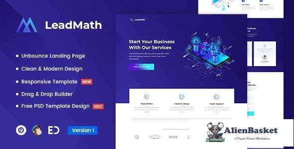 17053 LeadMath v1.0 - Lead Generation Unbounce Landing Page Template 