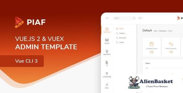 15449 Piaf Vuejs v3.0.5 - Vuejs Admin Template 