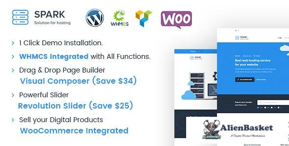 30855 Spark v2.2.5 - Responsive WHMCS Hosting WordPress Theme 