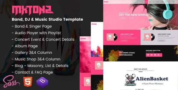 22178 MxTonz v1.2 - A Fresh Band, DJ & Music Studio Template 