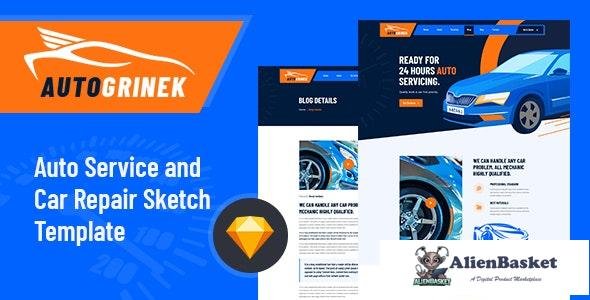 28530 Autogrinek v1.0 - Auto Service and Car Repair Sketch Template 