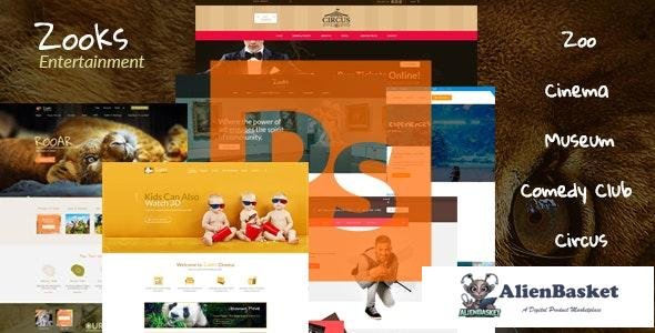 22529 Zooks v1.0 - Zoo, Cinema, Museum, Comedy Club, Circus & Aquarium HTML5 Template 