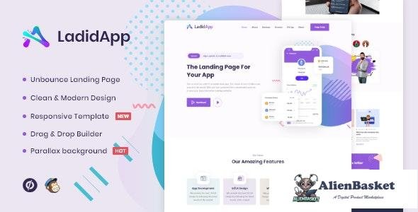 25527 LadidApp v1.0 - App Unbounce Landing Page Template 