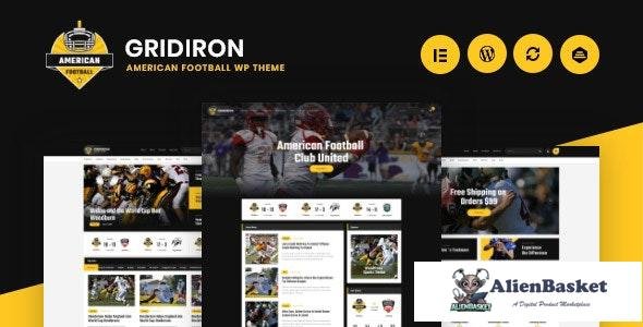 30605 Gridiron v1.0.4 - American Football & NFL Superbowl Team WordPress Theme 