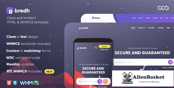 17035 Bredh v1.4 - Multipurpose Web Hosting with WHMCS Template 