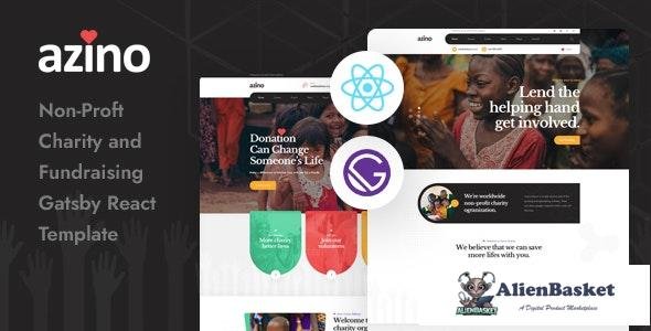 24414 Azino v1.0 - Gatsby React Nonprofit Charity Template 