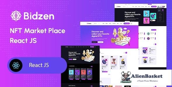 30391 Bidzen v1.0 - NFT Marketplace React Template 
