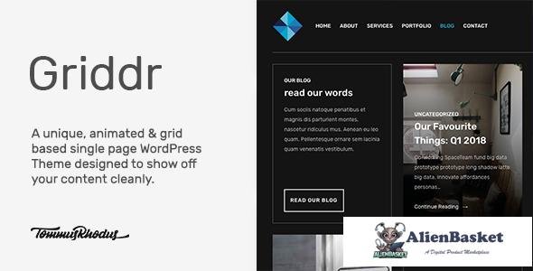 10959 Griddr v1.0.2 - Animated Grid Creative WordPress Theme 