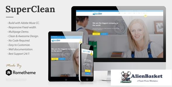 11683 Super Clean v1.0 - Cleaning Services Muse Template 