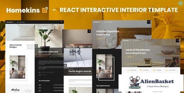 23394 Homekins v1.0 - React Interactive Interior Template 