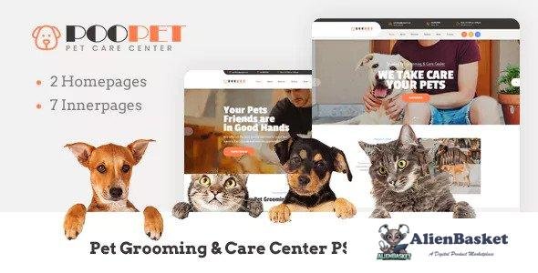 13741 Poopet - Pet Grooming & Care Center PSD Template 