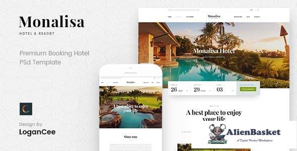 14012 Monalisa - Premium Booking Hotel PSD Template 