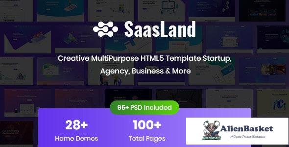 24927 SaasLand v1.0 - Creative HTML5 Template for Saas, Startup & Agency 